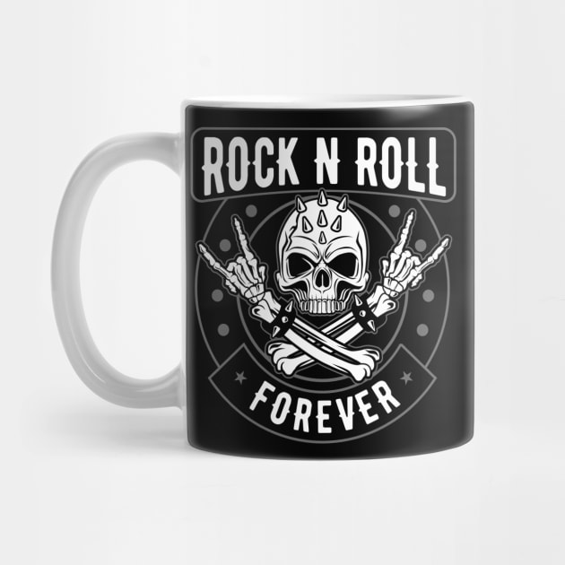 ROCK AND ROLL SKULL by beanbeardy